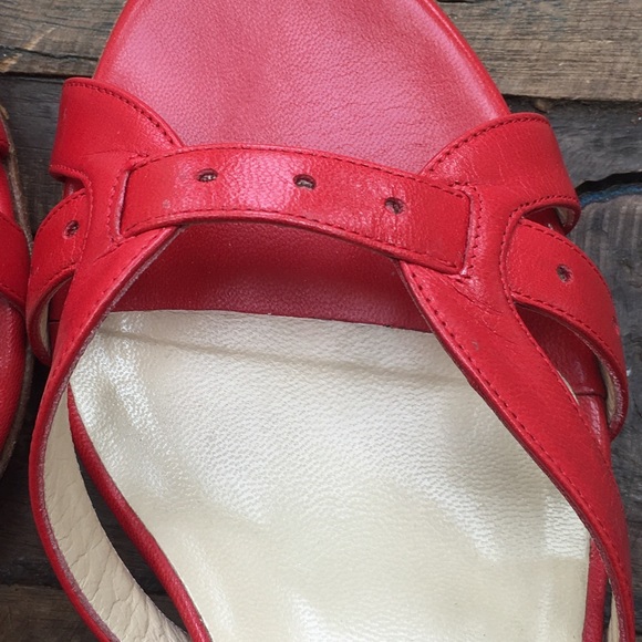 Like New! Jimmy Choo Red Slide Kitten Heel 40 1/2 - Picture 11 of 14